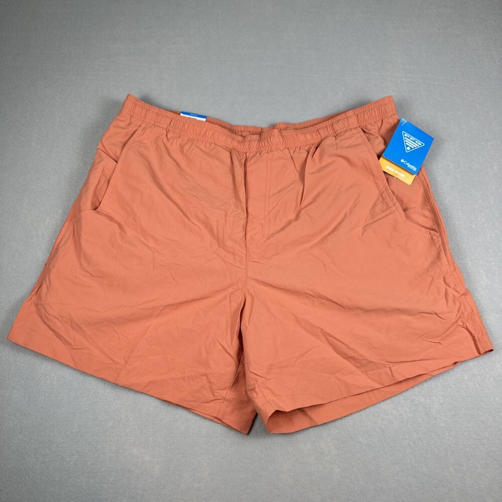 NWT Columbia PFG Clearwater Shores Water Trunk 6” Inseam Men’s Large Salmon